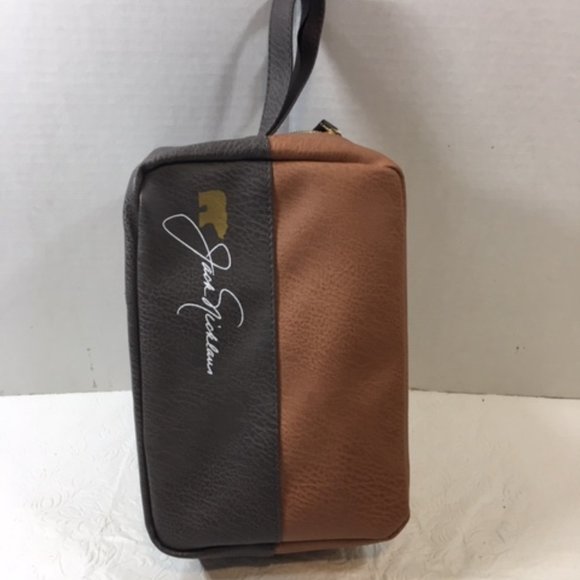 Jack Nicklaus Two-Tone Toiletry Shaving Dopp Bag Shaving Zip Bag Portable Travel - Picture 5 of 8